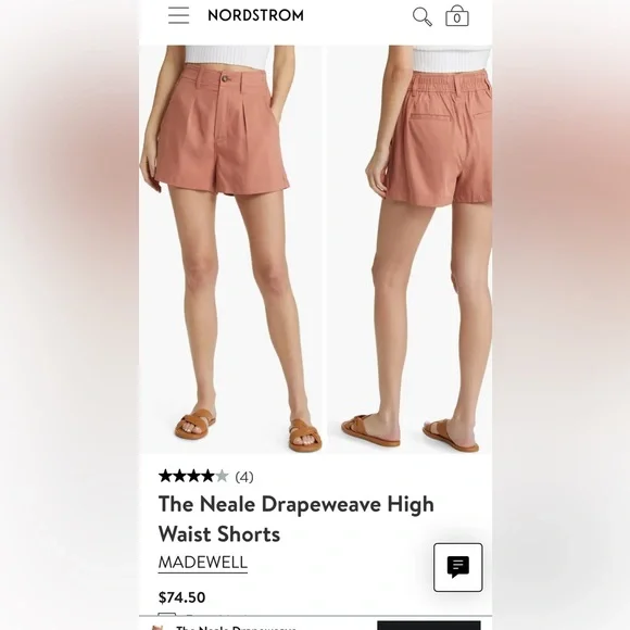 Madewell Drape-weave Tailored Shorts - Picture 2 of 9